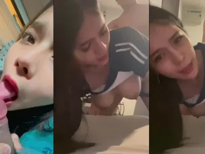 Em gái vú to trong bộ đồng phục thể dục